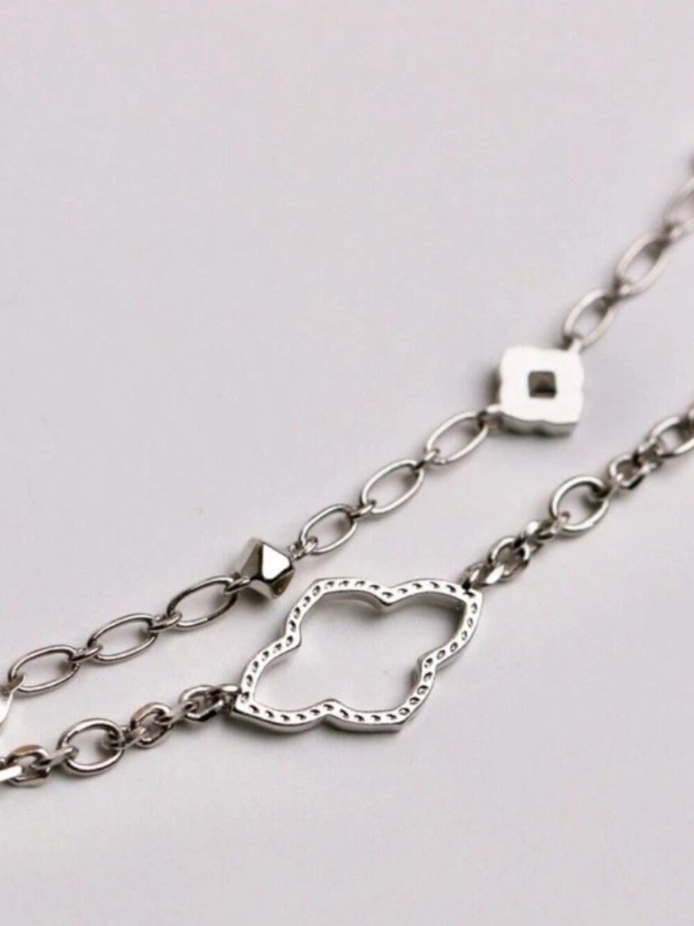 Kendra Scott Layer Abbie Necklace Silver